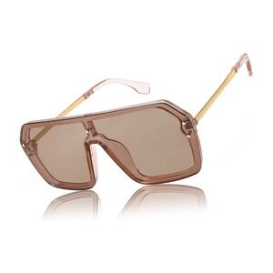 Oversized Shield‎ Sunglasses Fashion Rimless Visor Sunglasses Men Beach Shades